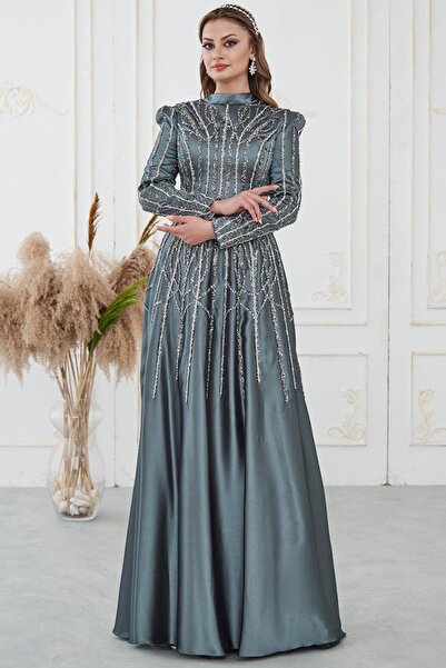 Esilanur Emma Tesettür Abiye Mavi