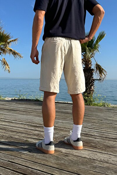 Flaw Wear Λινό Βερμούδα με κορδόνια