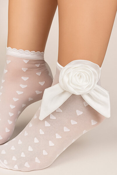 shefox 2 Pairs Women's Accessories Heart Pattern Fancy Premium Socks