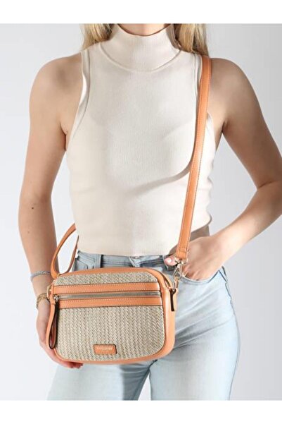 David Jones Women's Shoulder Bag with Strap Apricot