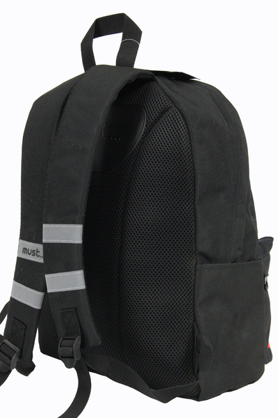 MUST 585059 Gamer Double Pocket Primary School Backpack-Black