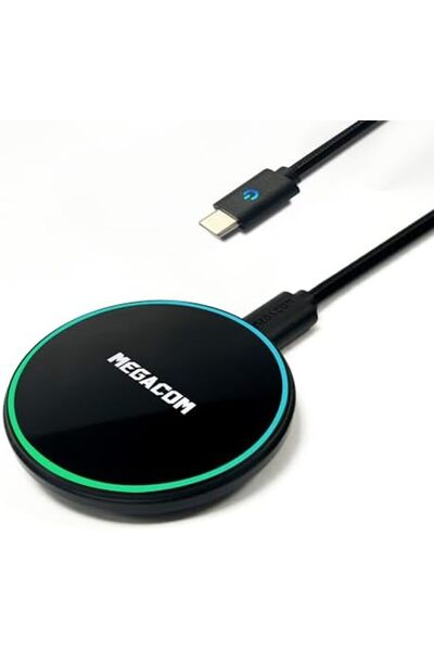 MEGACOM Magnetic Wireless Charger, 15W Fast Charging Pad, Compatible with iPhone 15/15 Plus/15 Pro M