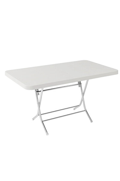 RETRO ART Katlanır Plastik Masa 70x120 cm – Metal Ayaklı