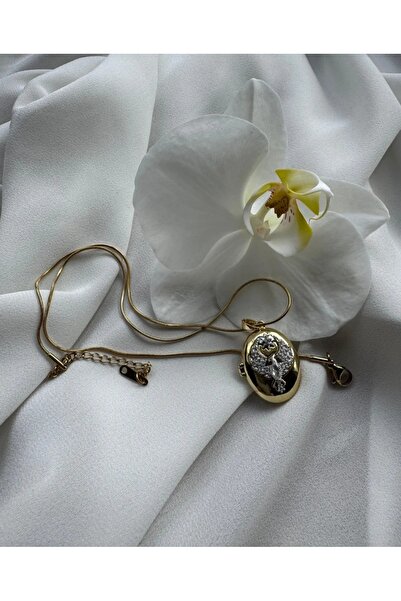 stainless steell Uzak şehir Alya kolye Anka kuşu açılabilir zirkon taşlı kolye