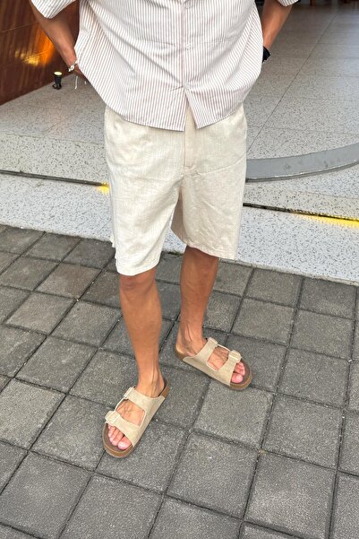 Flaw Wear Λινό σορτς με ελαστική μέση