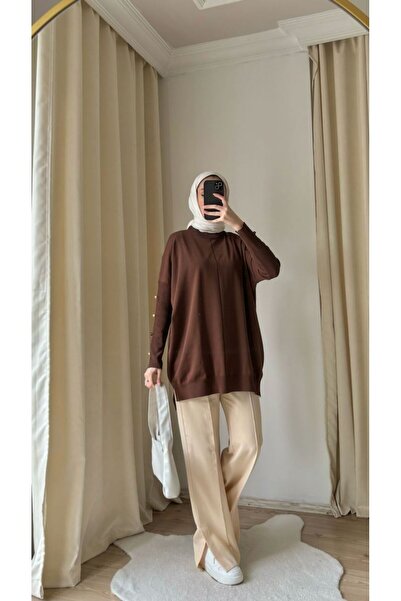 Suede Style 40741 - سترة تريكو طويلة أنيقة ومريحة من البوليستر والقطن للنساء