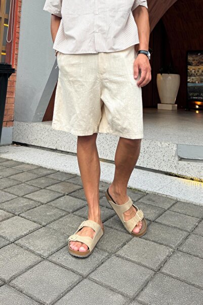 Flaw Wear Λινό σορτς με ελαστική μέση