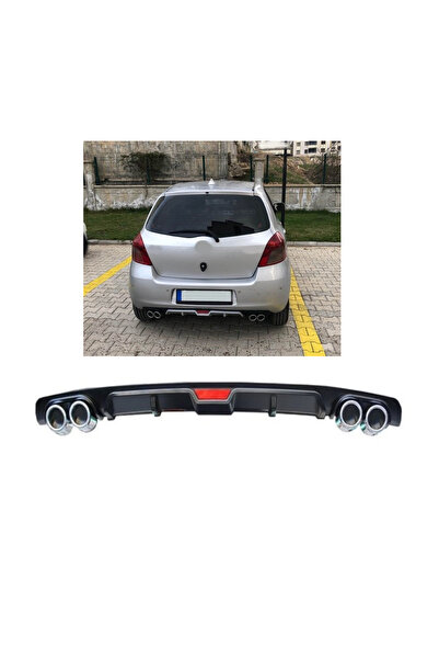 OTO H.İ.T. TOYOTA YARİS UYUMLU BODY KİT DİFÜZÖR 4 ÇIKIŞ SİYAH YUVARLAK