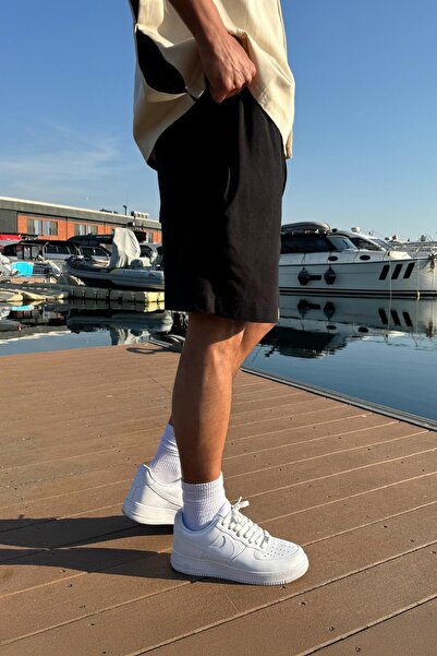 Flaw Wear Bermuda Waist Elastic Basic Shorts