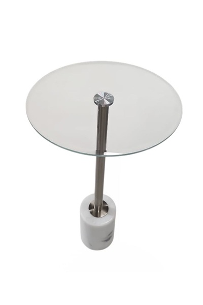 private house Modern marble coffee table with glass top