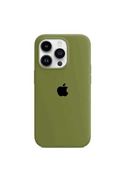 Apple Силиконов калъф за iPhone 13 Pro Max, армейско зелено