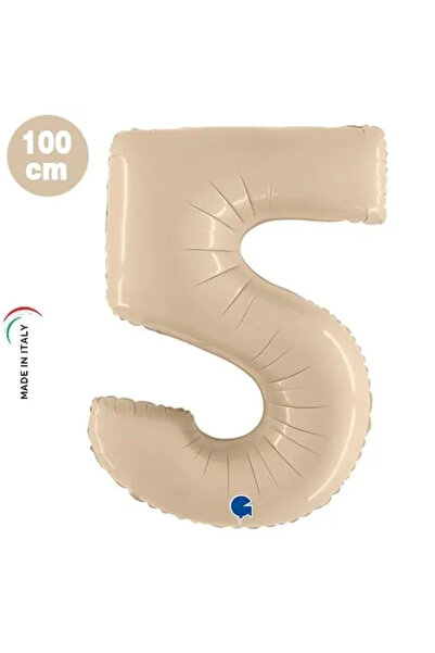 Grabo Balloons Folyo Rakam 5 Satin Cream 40 Inc 101 cm Grabo