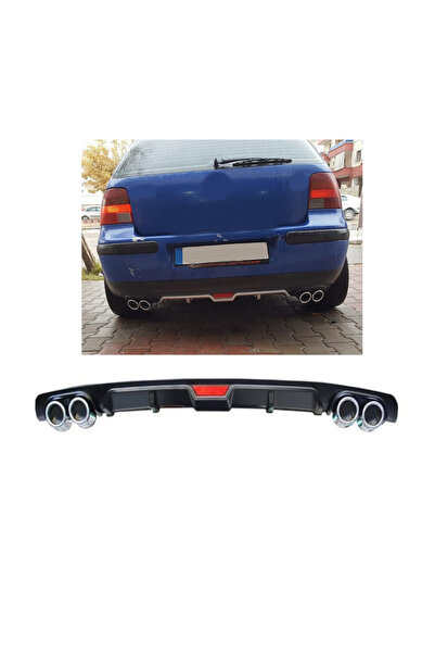 OTO H.İ.T. VOLKSWAGEN GOLF 4 UYUMLU BODY KİT DİFÜZÖR 4 ÇIKIŞ SİYAH YUVARLAK