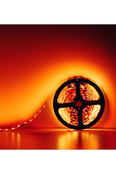 Osaka Light 12v 18w Amber Rengi 5mt Metrede 240 Led Ip20 Iç Mekan Smd Yapışkanlı Şerit Led