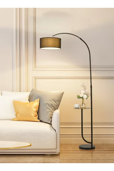 Taimi Dimmable Vertical Floor Lamp With Warm Light Pure Marble Base with Coffee Table Tray