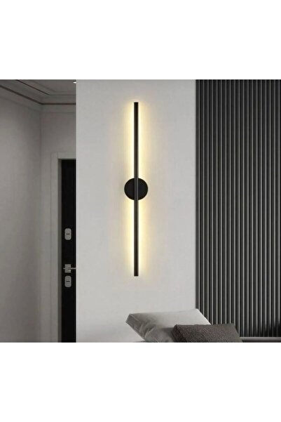 astricon Modern Dekoratif Led Duvar Aplik 70 Cm Günışığı Siyah 1 Adet (PİLLİ DEĞİLDİR)