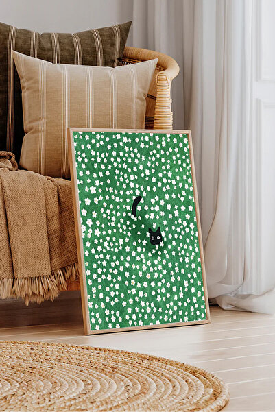 Dekorsiahome Tek Parça Ahşap Çerçeveli Oturma Odası Salon Mutfak Tablosu TK1567