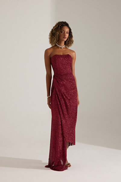 BETTY & SAM AMBER KOYU KIRMIZI ELBİSE