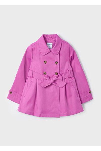 MAYORAL Girl's Bow Trench Coat Age 5-8 Pink