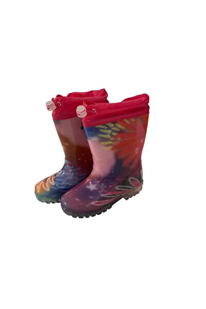 Tuc Tuc Girl's Lighted Rain Boots Size 25-30 Fuchsia