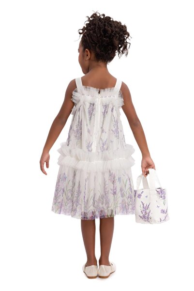 Pamina Girl's Ruffle Dress 3-7 Years Lilac