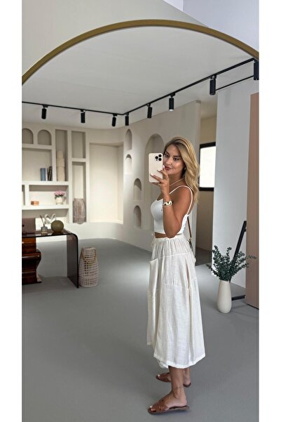 Sezgi Tekin Natural Keten Şalvar Pantolon