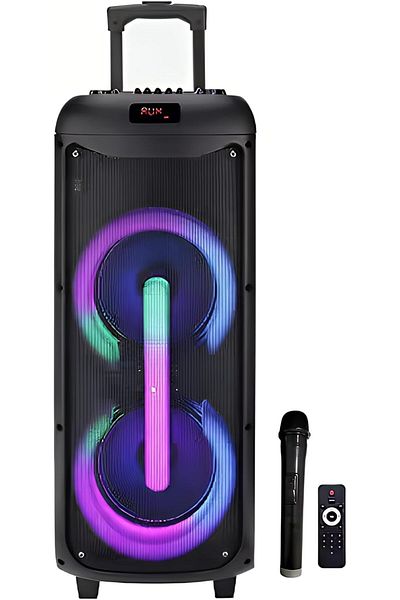 IDIGIT Bluetooth Party Speaker 60W, Portable with Mic, USB/SD/FM, Trolley Design