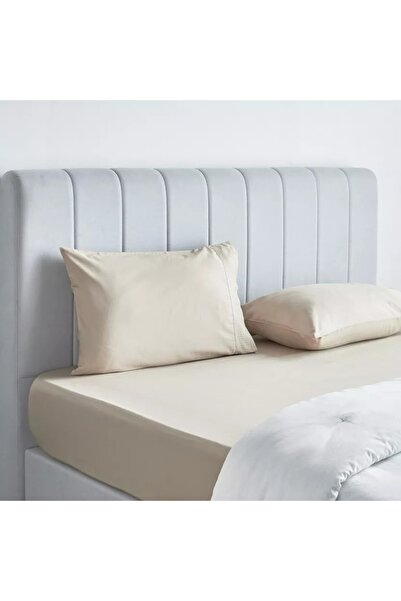 Home Centre Eternity Cotton Percale 325 Thread Count Full Fitted Sheet - 120x200 cm