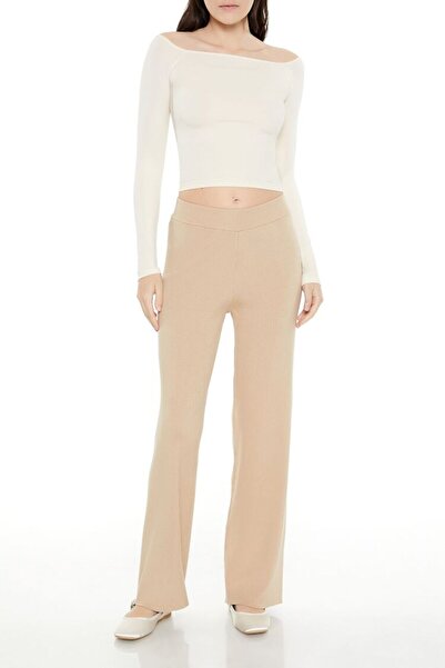 Forever 21 Wide-Leg Triko Pantolon