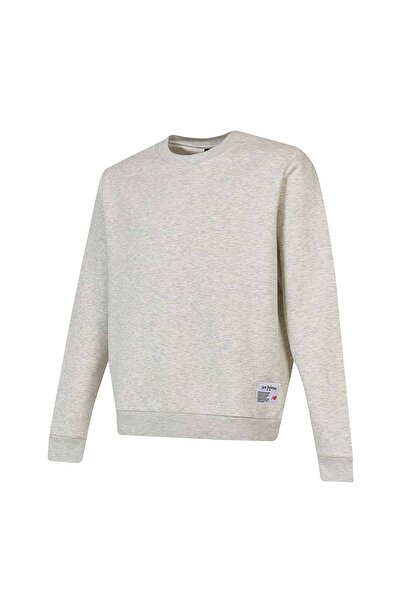 New Balance Lifestyle Men Sweatshirt White Sweatshirt Mnc3503-Snw1