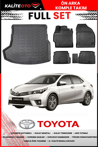 ko kaliteoto Toyota Corolla 2013-2014-2015-2016-2017-2018 Model Bagaj Havuzu+...
