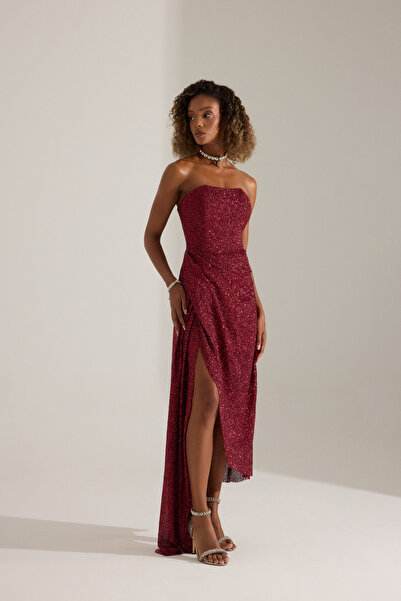 BETTY & SAM AMBER KOYU KIRMIZI ELBİSE