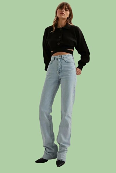 byhaziran butik Arctic Blue Palazzo Jeans