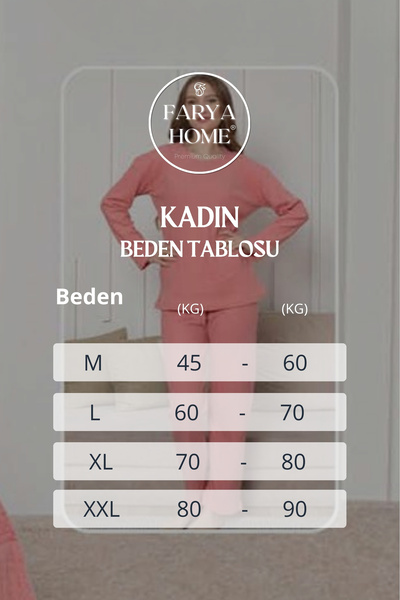 Farya Home Pamuklu Kalın Kışlık İnterlok Şeritli Uzun Kollu Örme Pijama Takımı