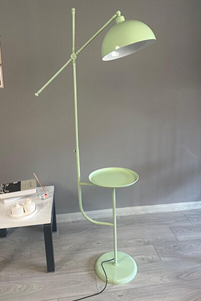 Bamyum Mint Lambader Tepsili Makas Gövde Modern Dekoratif Metal Oturma Odası