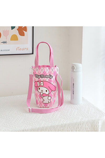 Choice 3 Sanrio Hello Kitty Cinnamoroll Water Bottle Bag Cute Figure Kuromi P...