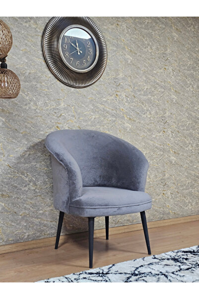 ZAFİR Tekli TEDDY Siyah Boyalı Sivriltme Ayak Çay Seti Koltuk Tekli Berjer , ...