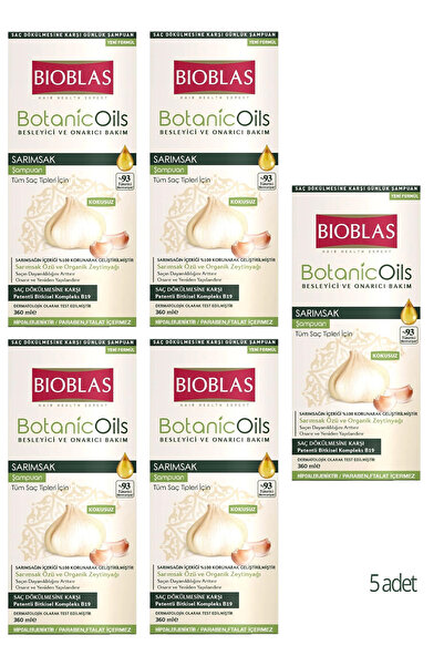 Bioblas Botanic Oils Şampuan Sarımsak 300 ml X 5 Adet