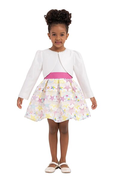 Pamina Girl's Bolero Dress 2-6 Years Ecru