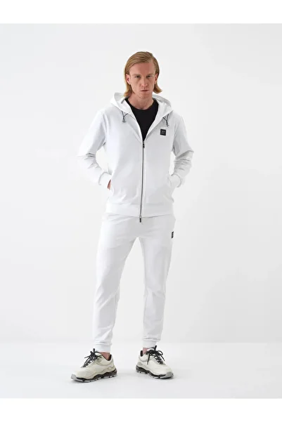 Xint Men's Regular Fit Zippered Hooded Sweatshirt 25W350193