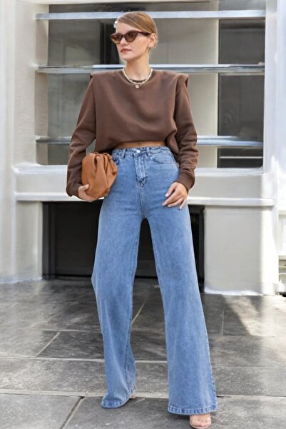 byhaziran butik Жіночі сині джинси вільного крою