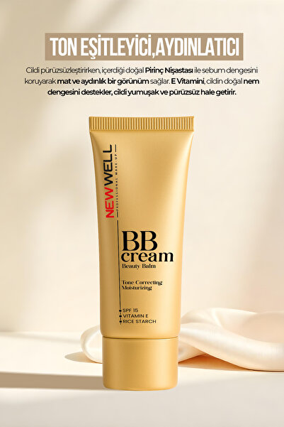 New Well Light Tones BB Cream Beauty Balm Nemlendirici ve Ton Eşitleyici 30 ML