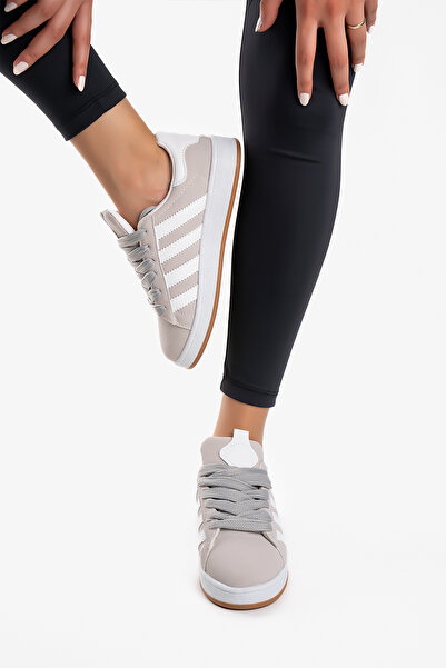 Blyss Dámské sportovní boty Casual Stone Grey Suede Sneaker