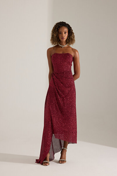 BETTY & SAM AMBER KOYU KIRMIZI ELBİSE