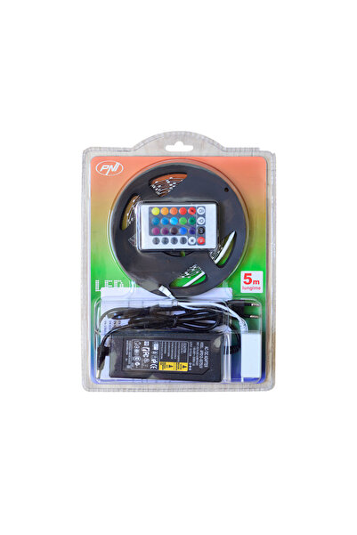 PNI D-Light 60RGB flexible indoor LED strip 60 LEDs/m 12V 5m with remote control and transformer