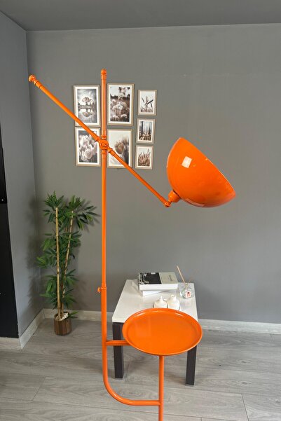 Bamyum Turuncu Lambader Tepsili Makas Gövde Modern Dekoratif Metal Oturma Odası