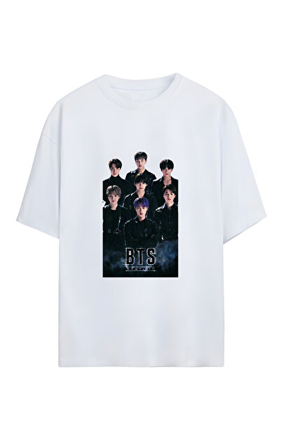 GraffTee تي شيرت قطني كبير الحجم للجنسين من BTS
