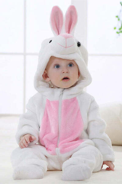 WildFashion CLD136-25 Kigurumi pajamas for babies, jumpsuit type, made of soft and fluffy material