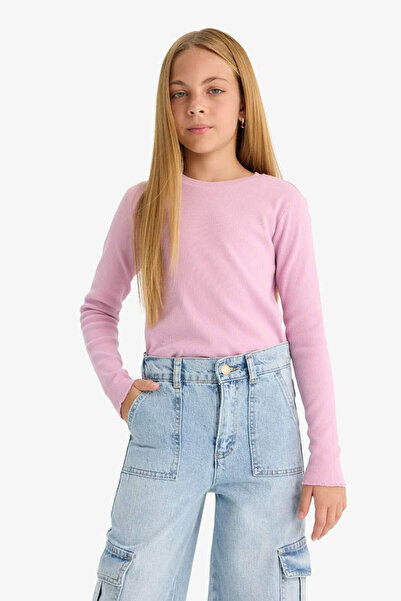 DeFacto Pembe Kız Çocuk Uzun Kollu T-shirt E6485A8/PN454