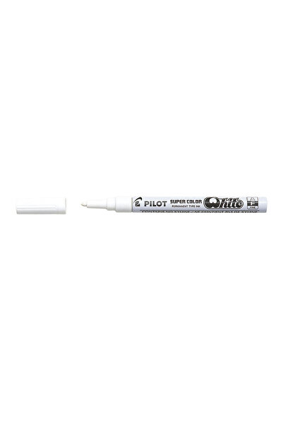 Pilot Super Color Fine permanent marker round tip 3 mm white
